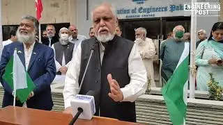 Engineering Post-Engr. Najeeb Haroon-Chairman PEC-Flag Hoisting-IEP Karachi Center
