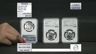 Kennedy Half Dollar SMS 3pc Set - 1965 to 1967 - NGC 67