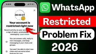 WhatsApp Account Restricted Right Now | WhatsApp Account Banned Solution | WhatsApp Restriction 2026