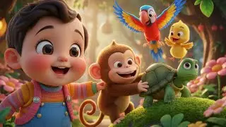 🎵 Animal Friends Sharing & Helping 🐶🐱 | Kids Fun Song | Nursery Rhyme & Baby Songs