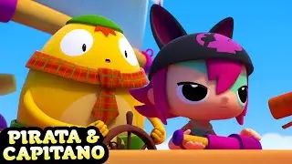 🌊🚢 Pirata y Capitano | La Copia Del Calavera Rosa | Episodio de dibujos animados para ni&ntilde;os