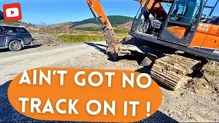 Putting a track back on a DX210 / troubleshooting a high houred Shovel / bad oil leak !