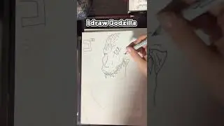 I draw Godzilla 😎 #art #video #shortvideo #shorts #godzilla #godzillaminusone #markers #pencil #sub