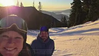 Cypress Mountain. Vancouver, Brittish Columbia. January 23 2026. Snowboarding with epic ocean views!