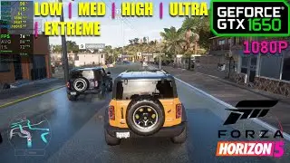 GTX 1650 | Forza Horizon 5 — 1080p — Низкое, Среднее, Высокое, Ультра и Экстремальное!