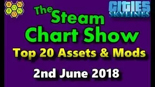 Cities Skylines Top 20 Assets and Mods - Steam Chart - 2nd June 2018 - i001