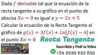 Ecuaci&oacute;n de la Recta Tangente (Nivel Examen Parcial)