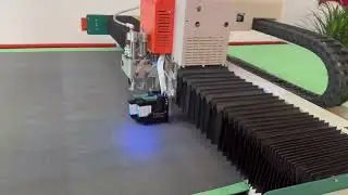 Inkjet cutting of leather.  #cnc #cuttingmachine #factory #inkjet #realleather #redsun #knife