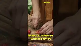 How to Slice Strawberries Super Fast! #cuttingskills #howto #shorts
