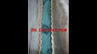 Zigzag lace ko baby pico/piko/peko/peiko k sath lagana
