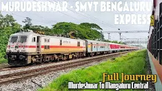 16586 Murdeshwar - SMVT Bengaluru Express | Journey to Mangalore | Coastal Karnataka | Konkan Rail
