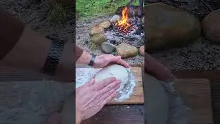 ASMR Dutch Oven Bread on Fire 🔥🪵#short #dutchoven#outdoorcooking#bread#asmr
