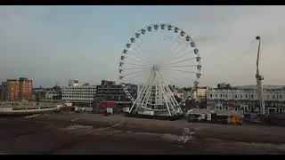 Worthing Seafront with a Large Ferris Wheel
