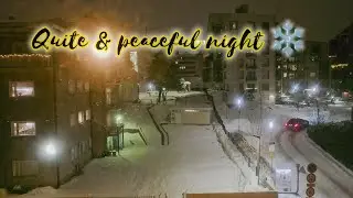 Watching snowfall from my window #night #snow #winter #2026 #life #helsinki #finland #fyp #nature 