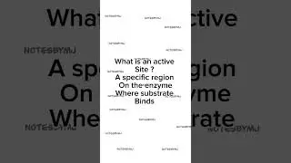 what is an active site | Biology definitions #biology
