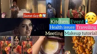 Kitchen volg| Health problems🤧| Journey |makeup look| Ahmednagar event❤️ @PratikshaBankar