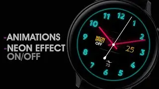 Neon Lights - Animation Analog Watch Face - Samsung Galaxy Watch, Galaxy Active, Gear s3