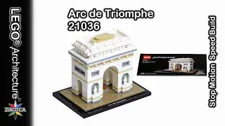LEGO 21036 Arc de Triomphe Speed Build Stop Motion Video | LEGO Architecture set 21036