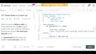 Delete given Node in Linked List | Optimal | Leetcode | Python | Striver SDE sheet | code