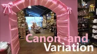 Romantic Christmas Decorations In the Style of Pink Fairies and Gnomes. Walk in Dutch Garden Center.