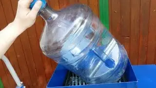 POWERFUL SHREDDER: SHREDDING A HARD POLYCARBONATE BOTTLE - EXPERIMENT