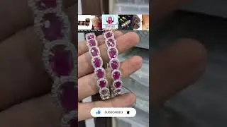 Bridal Ruby Diamond Bangles Designs 2025 | Kamaakshi Fashion Collections #bangles #viral #trending