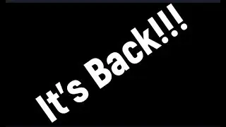 It's Back