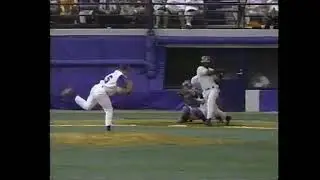 Walter Owens bats 9th for the 1994 Miami Hurricanes facing Florida Gator Freshman LHP John Kaufman.