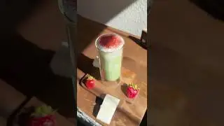 🍵🍓New matcha set #matcha #latte #barista #shorts #viral