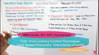 7.23- Lock Based Protocols- Granularity of Locks | Concurrency Control Techniques | DBMS Free Course