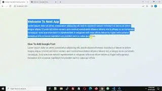 Add Google Font in Nextjs App