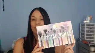 bh cosmetics Crystal zodiac 12 pc brush set | Lets try them out! (easy look)