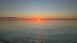 Peaceful Nature Escape | Lake Huron Waves, Fire Sounds & Sunset Glow