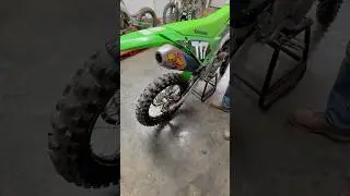 FMF Q4 muffler on 2025 Kawasaki KX250. #fmf #exhaust #shorts  #kawasaki #kx250