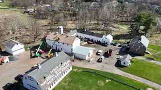 Dvoor Farm Bank Barn Rehabilitation - Another Aerial View