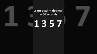 Learn octal in 113₈ seconds #coding #computerscience #programming