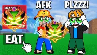 I Pretended to Be AFK Holding DRAGON Fruit for 24 Hours (Blox Fruits)