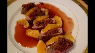 Valentine's Day Blood Orange Duck - Pecan crust     Magret de canard &agrave; l'orange sanguine