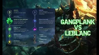 GANGPLANK VS LEBLANC REVIEW | HIGH DIAMOND | 1 MILLION MASTERY POINTS |