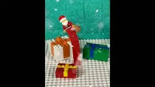 Stretchy Santa🎅 | Lego STOP MOTION odd animation #shorts #christmas