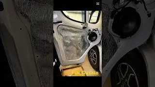 Fiat Ducato door damping. Installing the exact matching speakers and an subwoofer. #vanlife #music