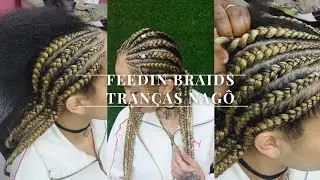 Урок по созданию прически: косички с вплетением прядей #cornrows #cornrowbraids #feedinbraids