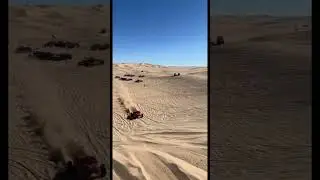 Sand rail crashes in the Glamis Sand Dunes jumping swing set. ￼ Everyone was OK!! No injuries!!