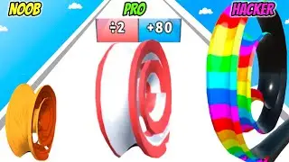 Spiral Rider - NOOB vs PRO vs HACKER