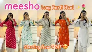 Meesho Long Kurti Haul | Meesho Kurta Haul | Meesho Kurti Haul | Meesho Haul || Jasmin Kaur 🌸