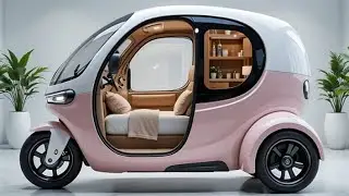 2025 Futuristic Electric Mini Camper | Ultra Compact 3-Wheel Smart EV Home on