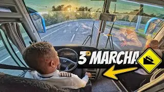 Serra tensa!😳 3ª Marcha e Muito Freio Motor 🚍⛰️