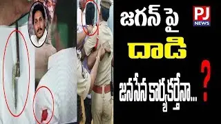 Waiter attacks on YS Jagan With Knife in Vizag Airport || PJ NEWS