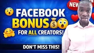 Facebook just rolled out a bonus for all creators 😲🤗&hearts;️👌