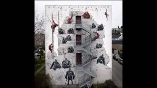 REPUBLIC OF MONKEY human business (mural by WAR!)